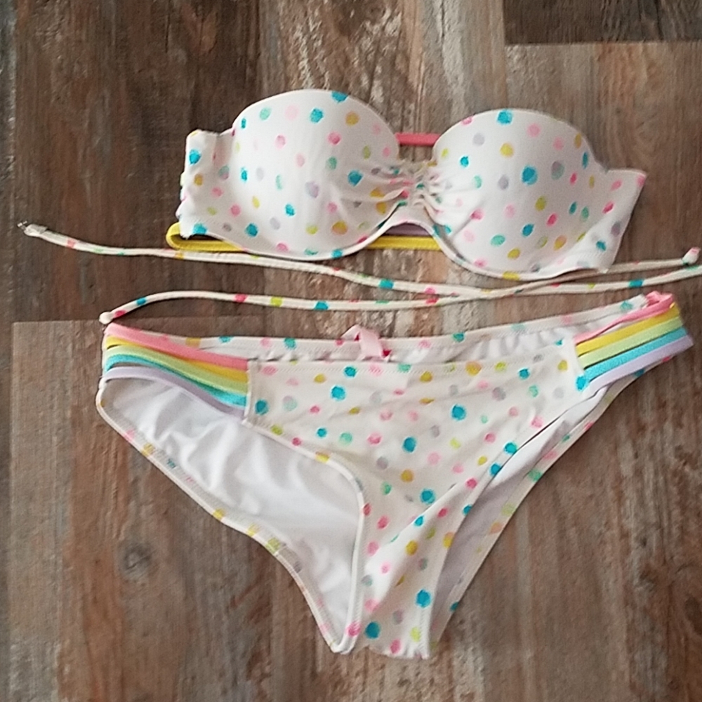 Victoria secret swim suit top 36a bottoms lg